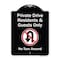 Signmission Designer Series-Private Drive Residents And Guests Only No Turn Around With Sy, 24" H, BW-1824-9928 A-DES-BW-1824-9928 - alternate 1